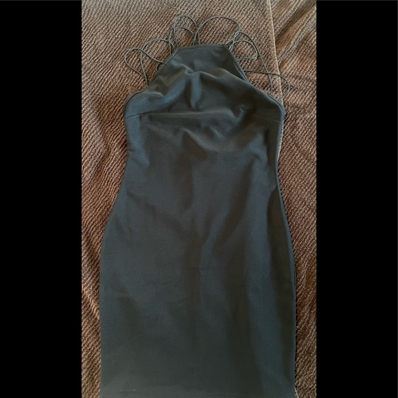 Rare London Strappy Black Dress Soze 6 - Picture 1 of 3